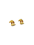 Chakralācī | Star Anise Fragment & Cardamom Gold Botanical Stud Earrings in 22k Gold Plated